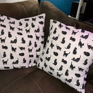 HANDMADE Cat Print Pillow SHAMS